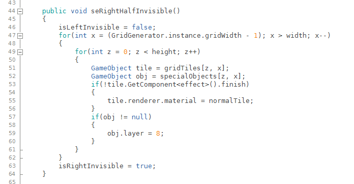 Blockout code example